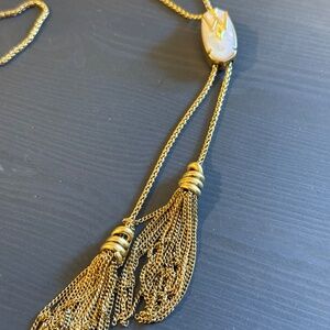 Wrangler x Yellow Rose Kendra Scott bolo tie necklace, Ivory, NWT
